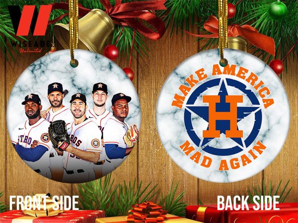 Made American Mad Again Houston Astro Ceramic Christmas Ornament, Cheap MLB Christmas Ornaments