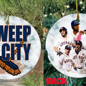 Sweep City Houston Astros Ceramic Christmas Ornament, Baseball Christmas Ornaments