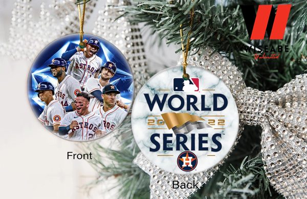 Houston Astros World Series 2022 Ceramic Christmas Ornament, MLB Christmas Ornaments