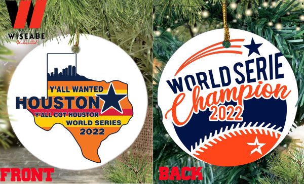 Christmas Houston Astros World Series Champs 2022 Ornament, Baseball Christmas Ornaments