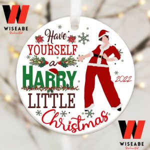 Cheap Have Yourself a Harry Little Christmas Snow And Santa Harry Styles Ornament