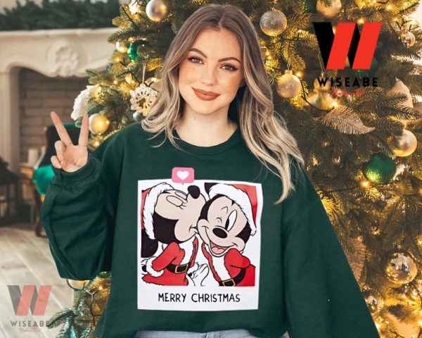Cheap Santa Mickey Mouse And Minnie Disney Christmas Sweatshirt