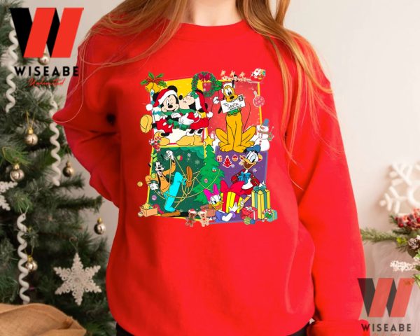 Disney Mickey Mouse And Friends Happy Christmas Crewneck Sweatshirt
