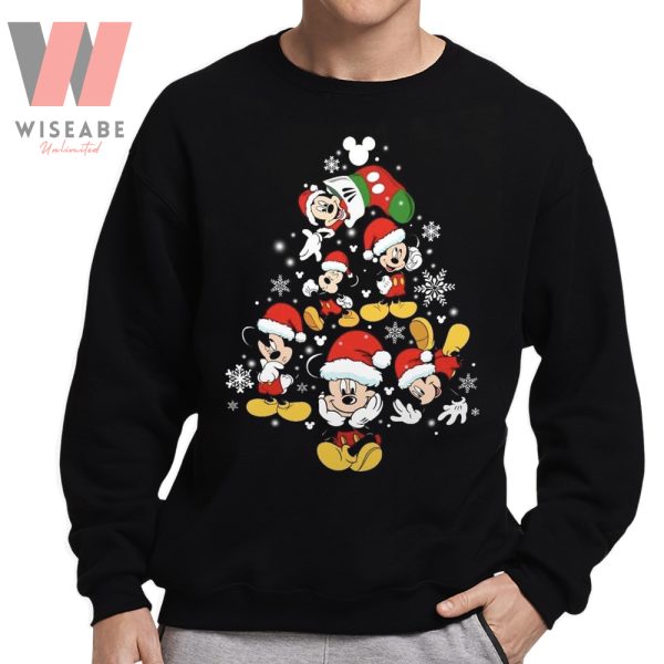 Unique Mickey Mouse Xmas Tree Disney Christmas Sweatshirt