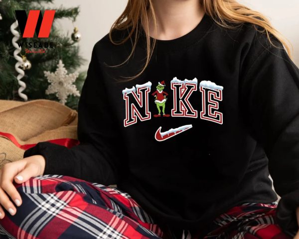 Cheap Frozen Grinch Santa Nike Christmas Hoodie, Family Christmas Sweatshirts