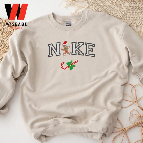 Xmas Gingerbread Nike Christmas Sweatshirt, Funny Christmas Sweatshirts