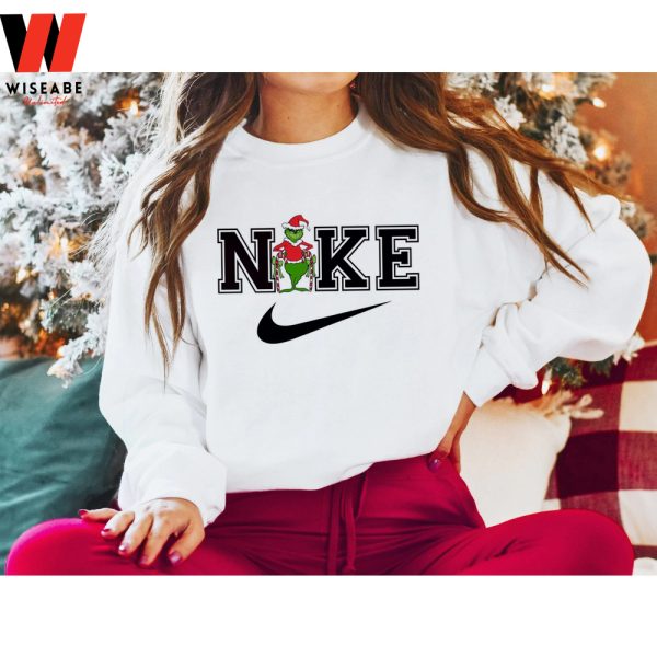 Cheap Nike Logo The Grinch Santa Sweatshirt