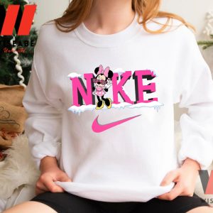 Disney Minnie Mouse And Nike Logo Christmas Sweatshirt
