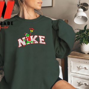 Cheap Embroidered Nike Grinch Green Christmas Sweatshirt