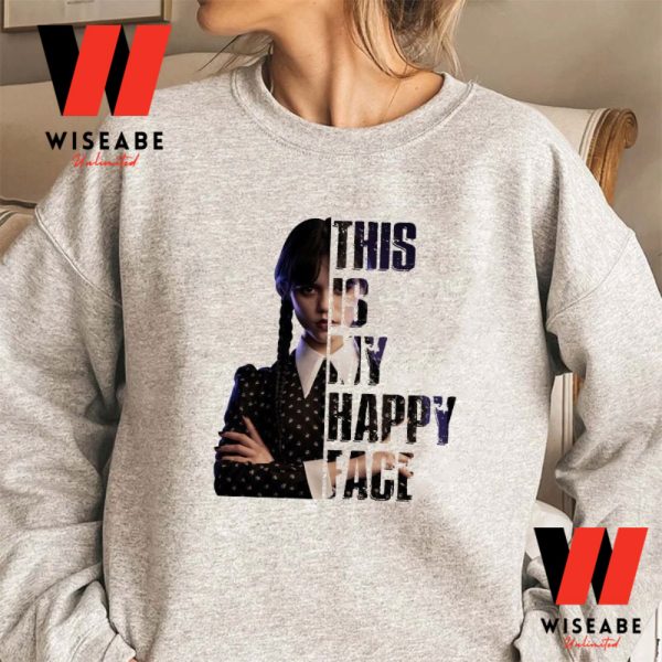 Vintage This Is My Happy Face Wednesday Addams 2022 Sweatshirt