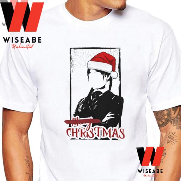 Unique Merry Christmas Wednesday Addams 2022 T Shirt