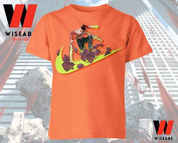 Cheap Nike Chainsaw Man T Shirt, Cheap Anime Shirt