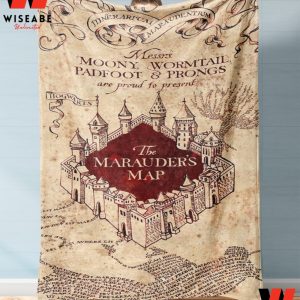 Cheap Harry Potter Marauders Map Blanket, Harry Potter Gift