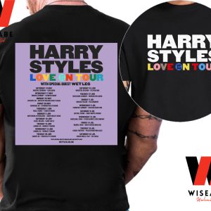 Cheap Harry Styles Love On Tour 2023 Schedule Two Side T Shirt, Harry Styles Merchandise