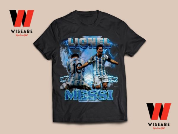 Retro King Lionel Messi Argentina World Cup Champions Shirt
