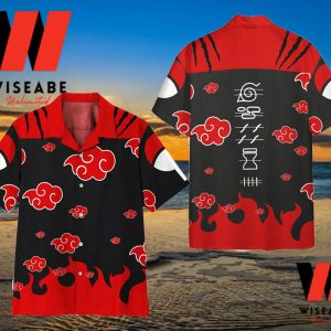 Red Cloud Akatsuki Tropical Naruto Anime Hawaiian Shirt, Naruto Merchandise