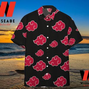 Cheap Akatsuki Cloud Naruto Hawaiian Button Up Shirt, Naruto Merchandise