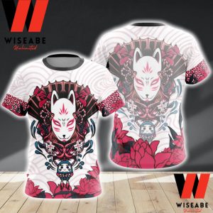 Pink Kitsune Mask Naruto Anime T Shirt, Naruto Merchandise