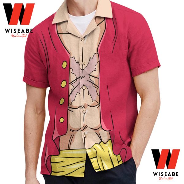 Unique Monkey D Luffy Body One Piece Anime Hawaiian Shirt, One Piece Merchandise