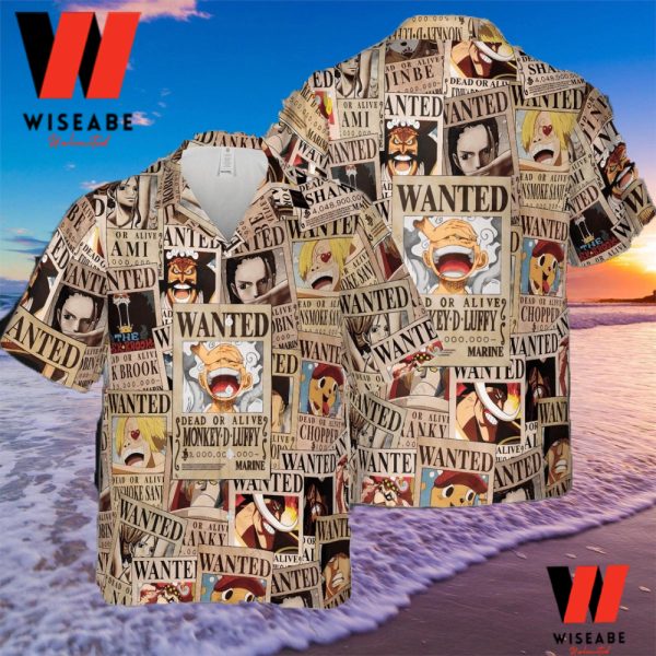 Cheap Wanted Poster One Piece Hawaiian Shirt, One Piece Merchandise