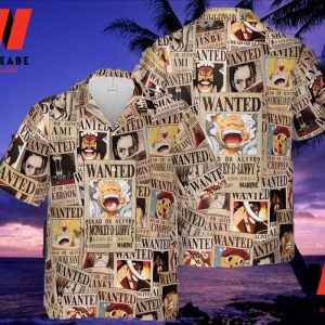 Cheap Wanted Poster One Piece Hawaiian Shirt