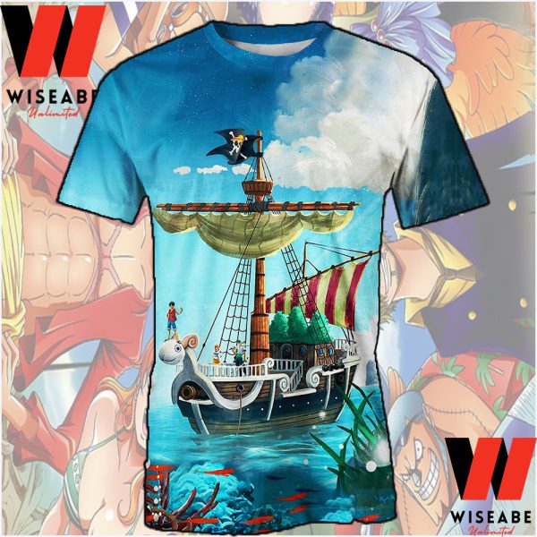 Going Merry And Straw Hat Pirates One Piece Anime T Shirt, One Piece Merchandise