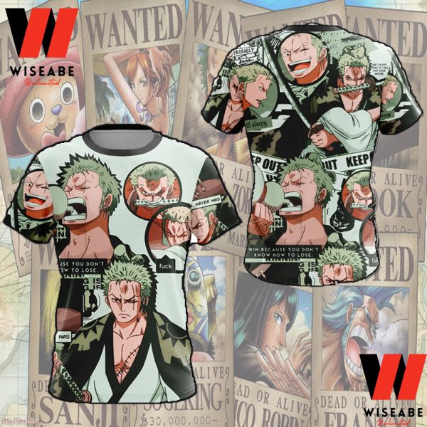 Roronoa Zoro Wano Outfit One Piece Anime Shirt, One Piece Merchandise