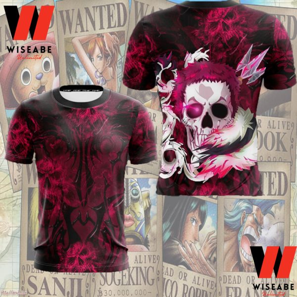 Charlotte Katakuri Skull One Piece Anime Shirt, One Piece Merchandise