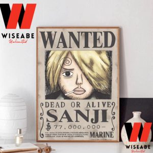 Funny Sanji Enies Lobby Arc One Piece Bounty Poster, One Piece Merchandise