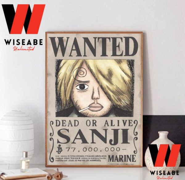 Funny Sanji Enies Lobby Arc One Piece Bounty Poster, One Piece Merchandise