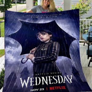 Unique Wednesday Addams 2022 Poster Blanket, Wednesday Addams Merchandise