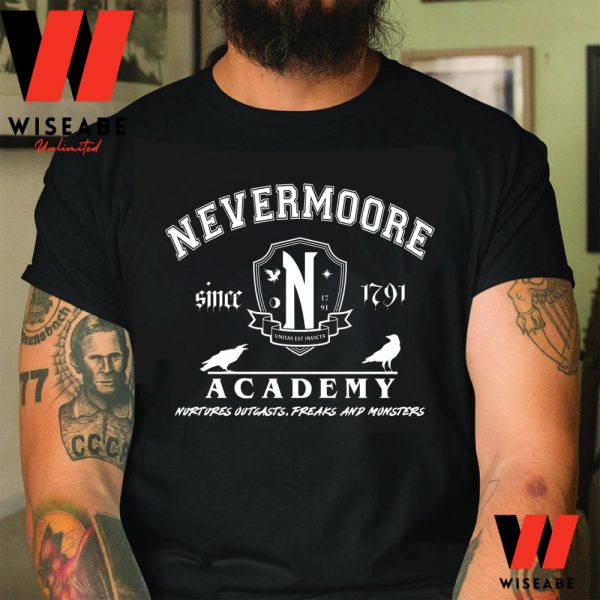 Black Nevermore Academy Wednesday Addams T Shirt