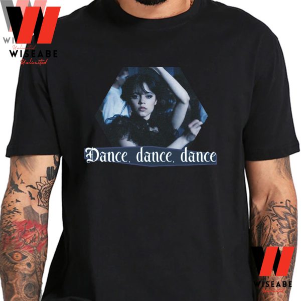 Black Dance Dance Dance Jenna Ortega Wednesday Addams Dancing T Shirt