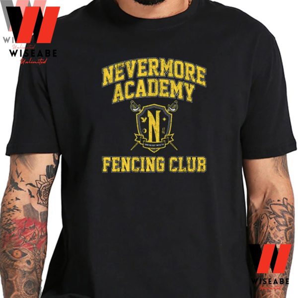 Hot Nevermore Academy Fencing Club Wednesday Addams T Shirt