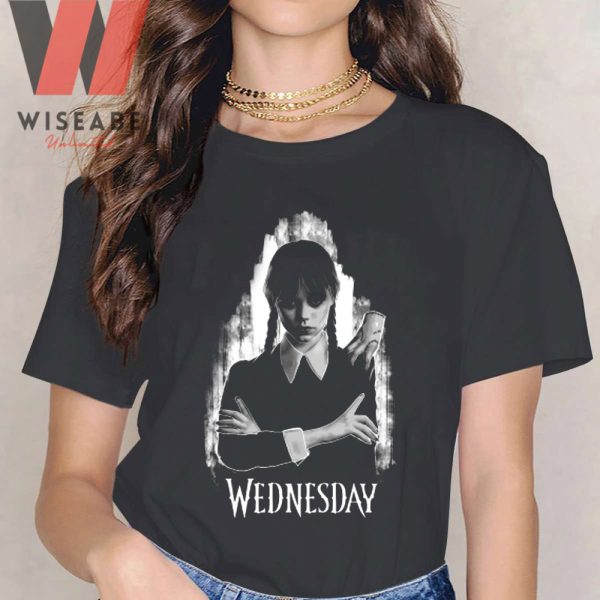 Black Jenna Ortega Wednesday Addams 2022 T Shirt
