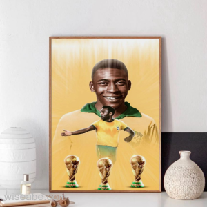 Brazil Legend Football Pele Three Times World Cup Champions Poster