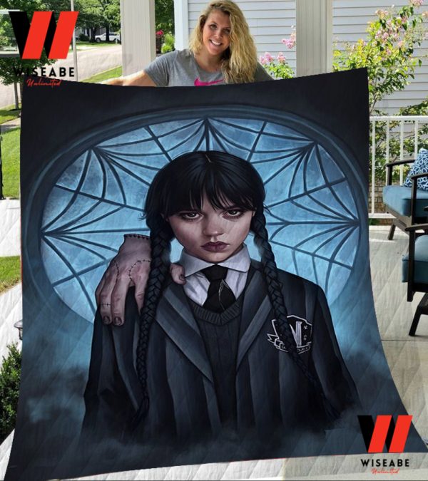 Wednesday Addams And Things Netflix Series Halloween Blanket, Wednesday Addams Merchandise