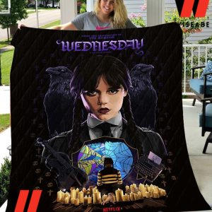 Wednesday Addams Netflix Series Halloween Blanket