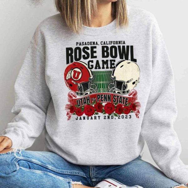 Vintage Penn State And Utah Utes Football Rose Bowl Champions 2023 Shirt