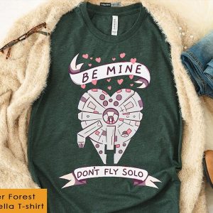 Millennium Falcon Be Mine Don't Fly Solo Star Wars Valentines Couple T shirt, Valentines Day Gifts For Women