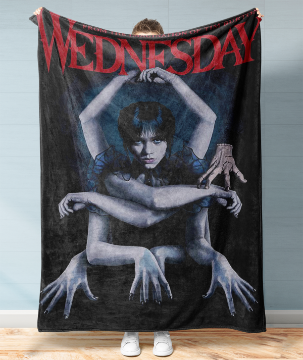 Wednesday Addams Dance Fleece Blanket, Wednesday Addams Merchandise