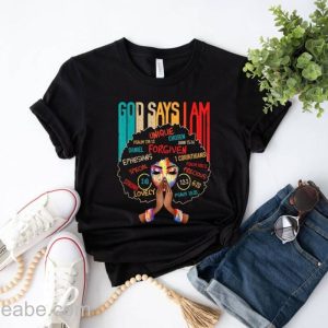 African American Womens God Says I Am Unique Chosen Forgive Black History Month T Shirt
