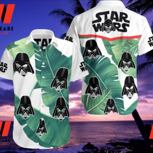 Hot Green Leaves Dark Vader Star Wars Hawaiian Shirt, Star Wars Merchandise
