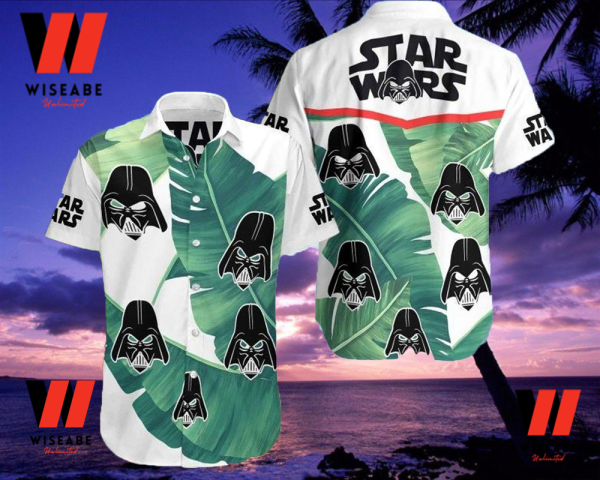 Hot Green Leaves Dark Vader Star Wars Hawaiian Shirt, Star Wars Merchandise