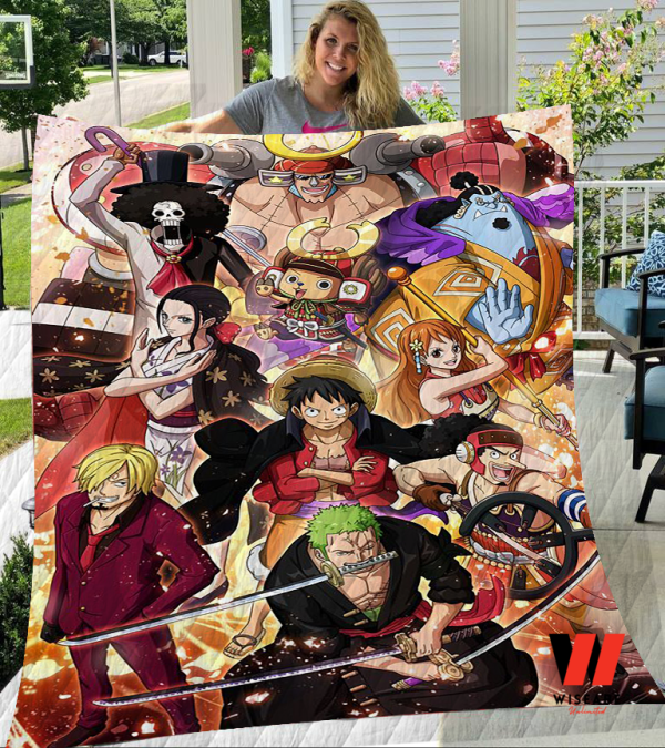 Cheap Straw Hat Pirates One Piece Anime Blanket, One Piece Merchandise