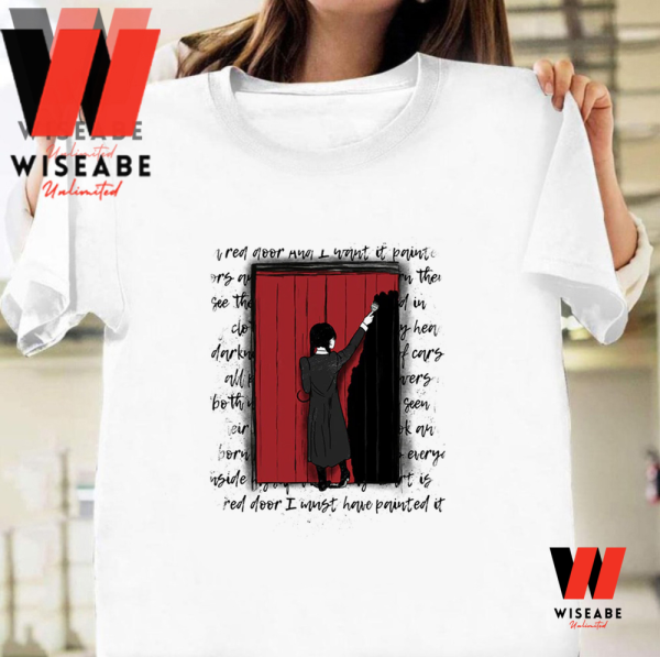 Funny Wednesday Addams Red Door And I Want Paint It Unisex T Shirt, Gift For Your Family