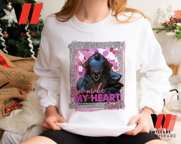 Funny It Clown Valentines Day You Make My Heart Float Couples Shirt, Valentine Day Gifts For Girlfriend