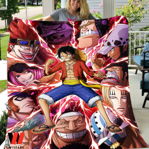 Luffy And Captain Pirates One Piece Anime Blanket, One Piece Merchandise