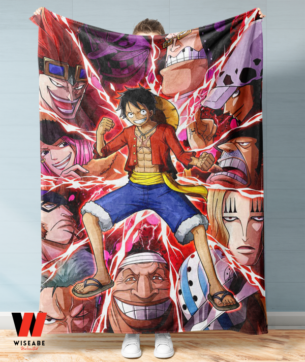 Luffy And Captain Pirates One Piece Anime Blanket, One Piece Merchandise