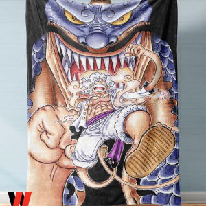One Piece Monkey D Luffy Gear 5 Sun God Nika And Kaido Blanket